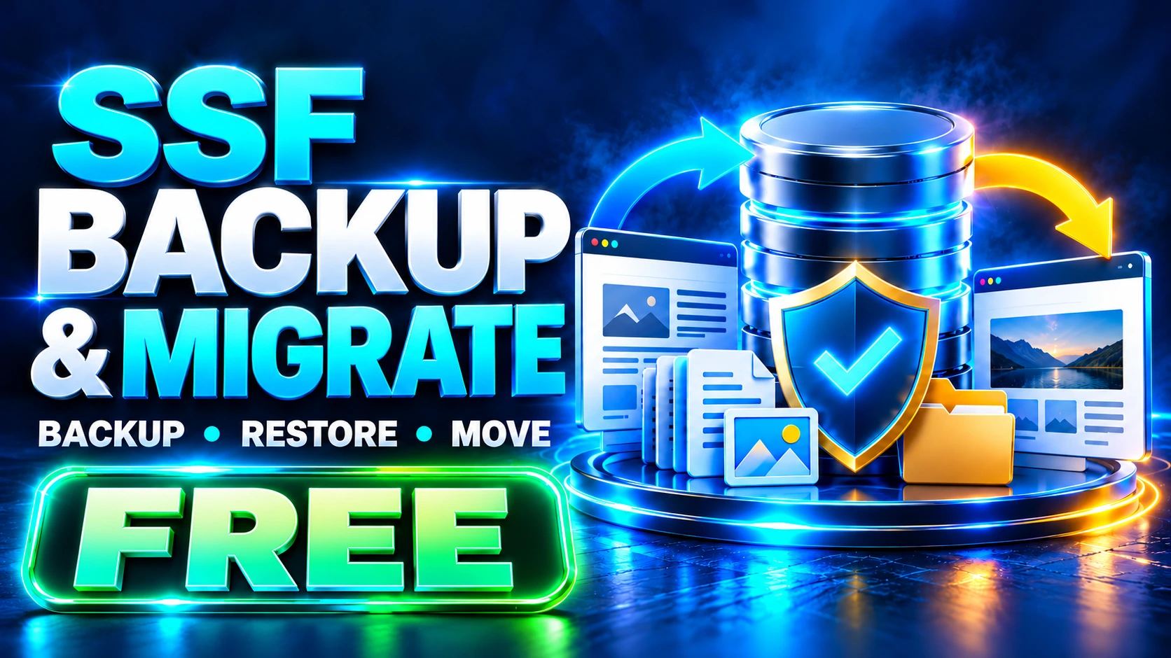 SSF Backup & Migrate backup, restore and move — free tutorial cover