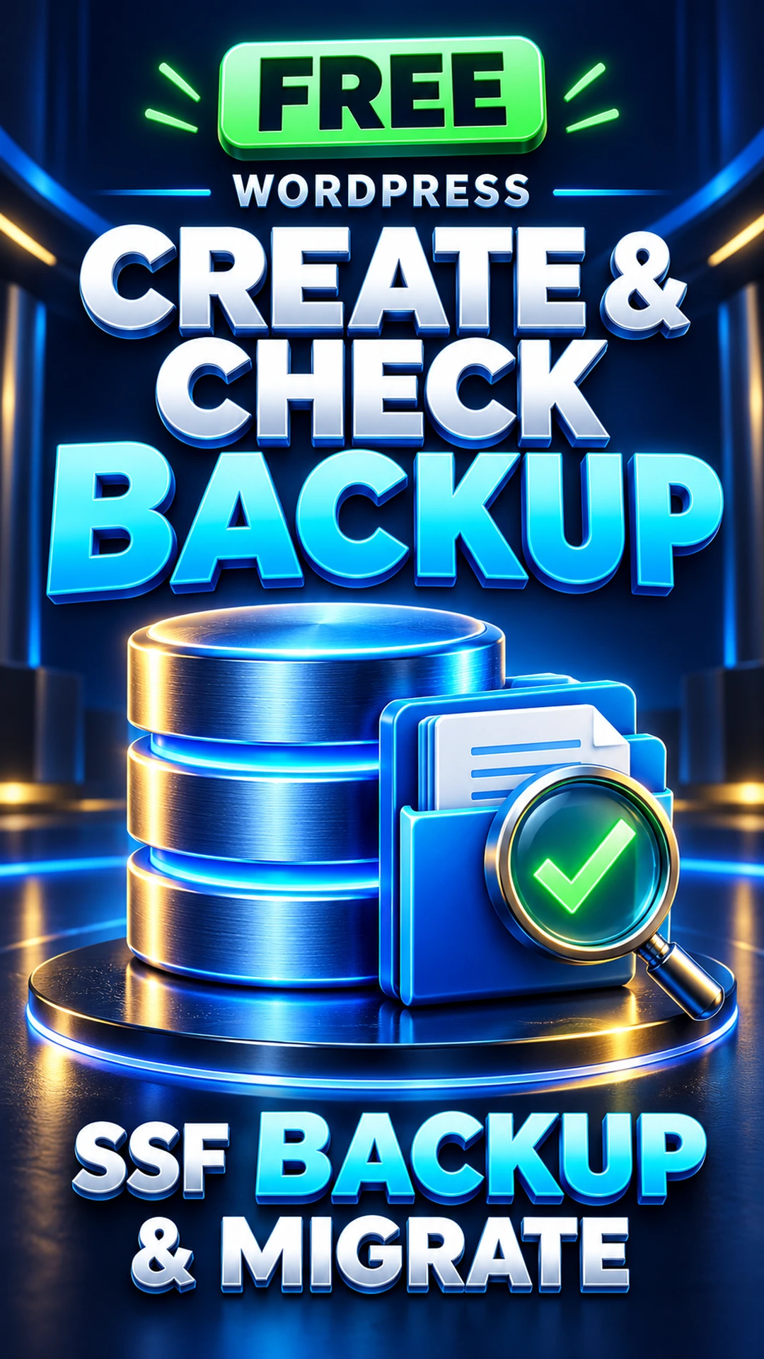 SSF Backup & Migrate create and check backup — free tutorial cover
