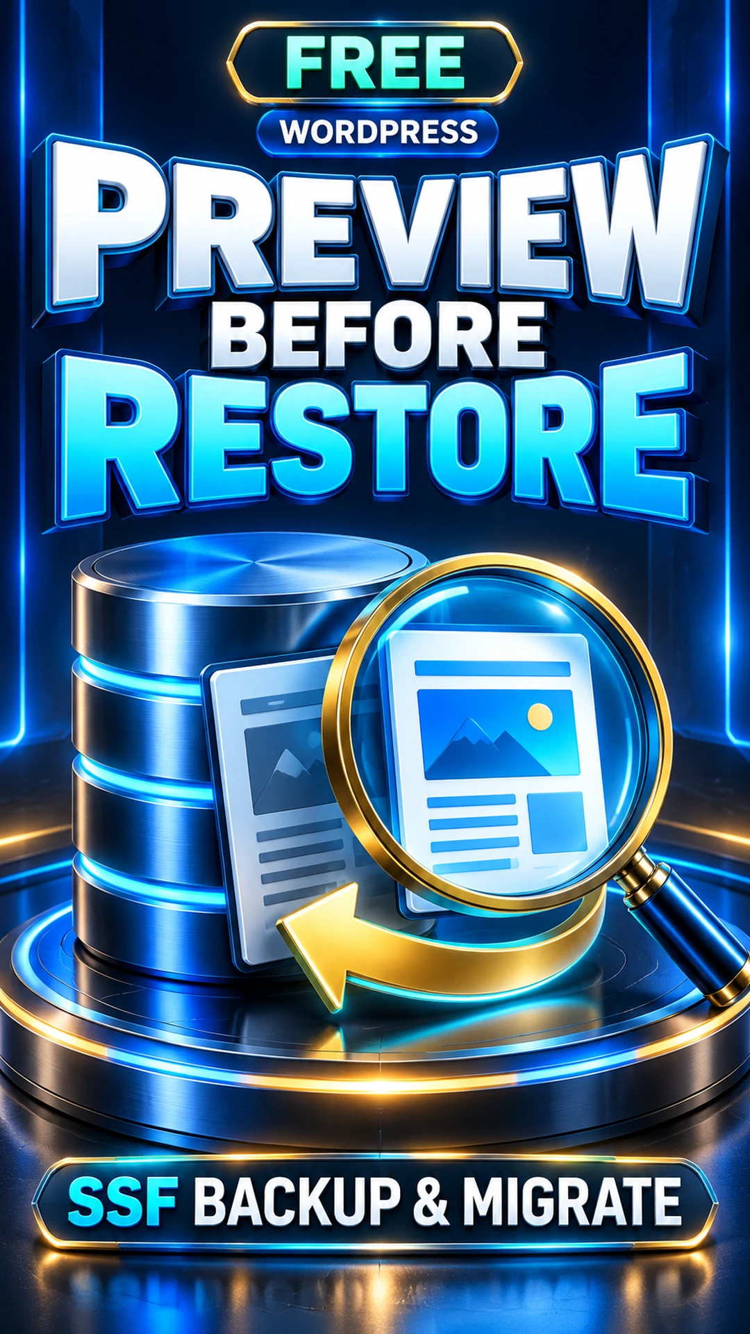 SSF Backup & Migrate preview before restore — free tutorial cover