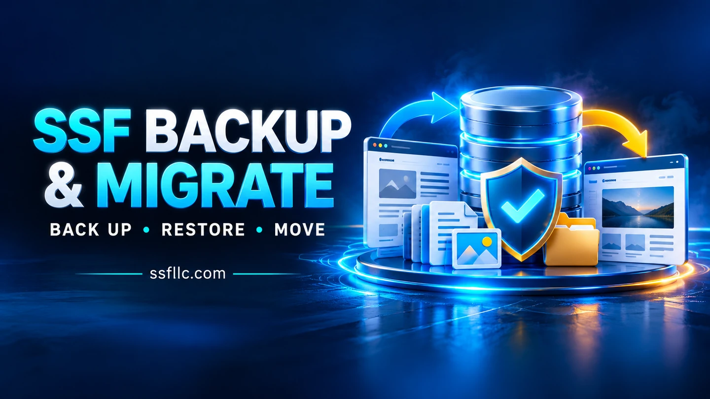 SSF Backup & Migrate — WordPress backup, restore and migration