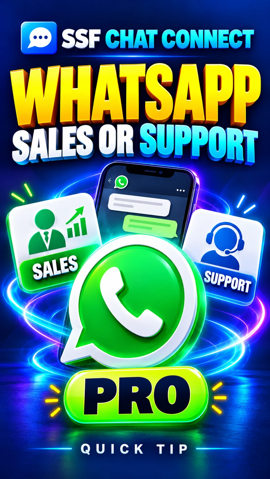 SSF Chat Connect PRO: Sales and Support Department Selector