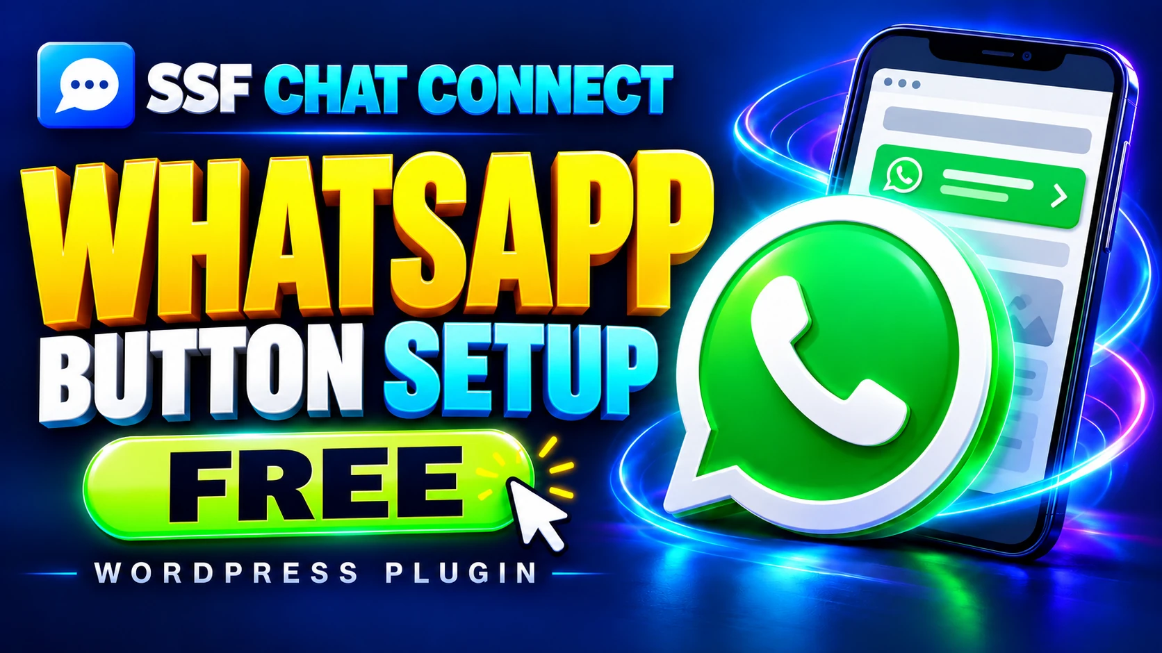 SSF Chat Connect Free tutorial - WhatsApp button setup