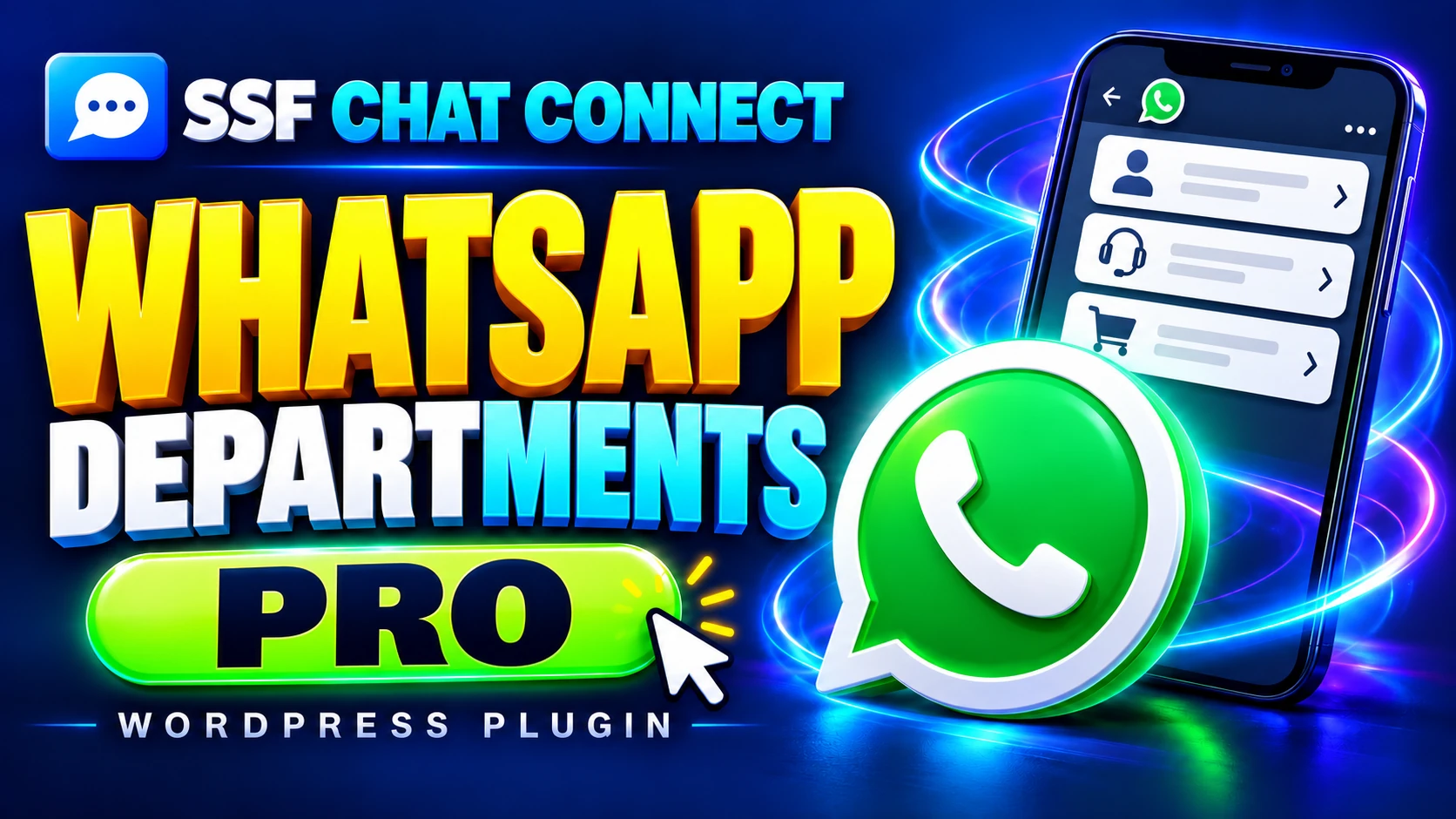 SSF Chat Connect Pro tutorial - WhatsApp departments