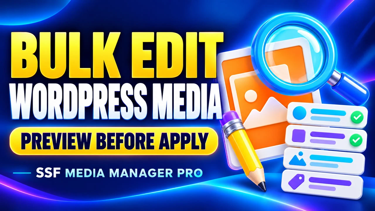 SSF Media Manager Pro tutorial cover for bulk attachment details.