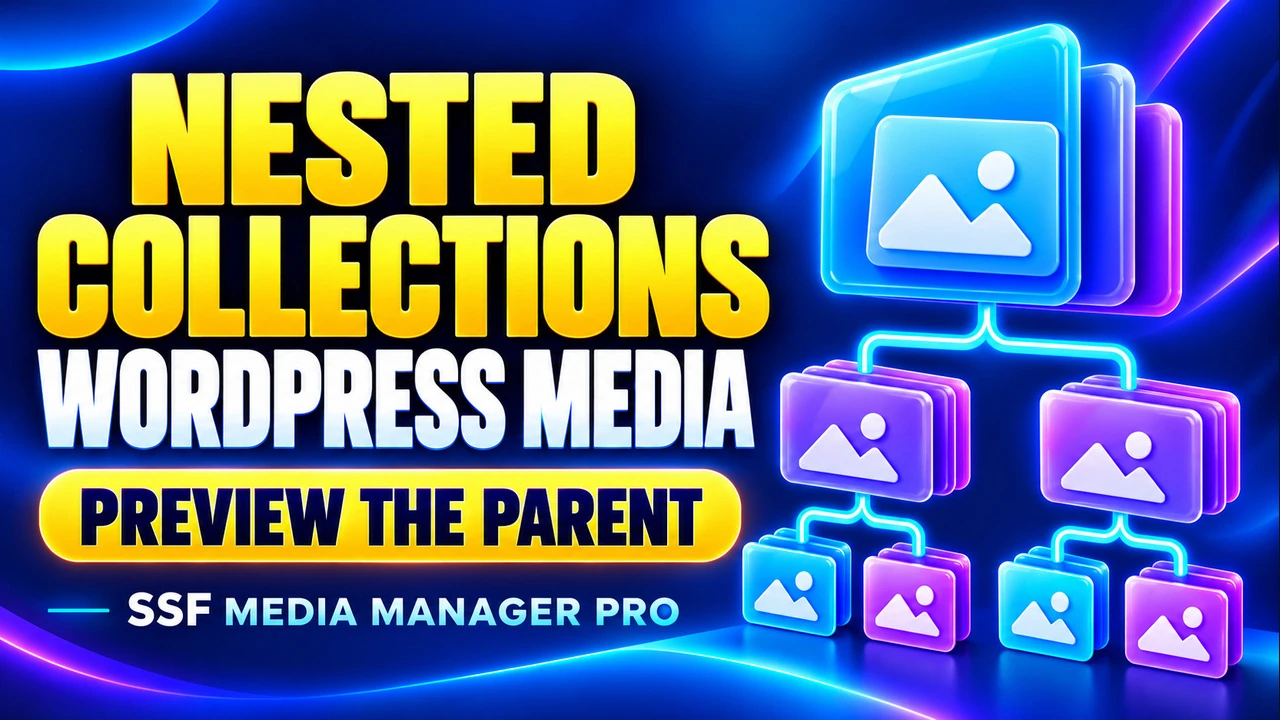 SSF Media Manager Pro tutorial cover for nested collections.