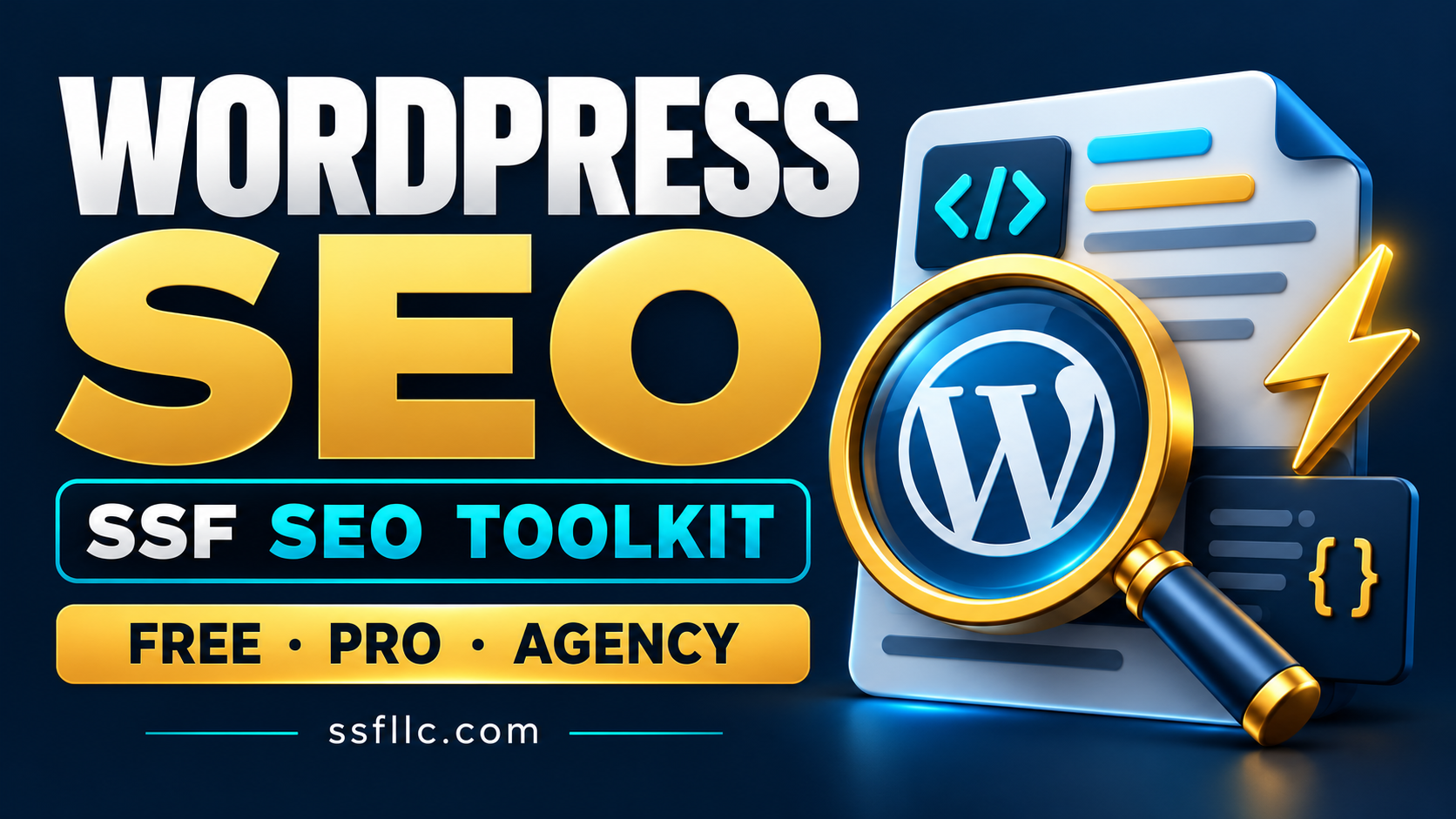 SSF SEO Toolkit for WordPress — SEO, schema and performance in Free, Pro and Agency editions