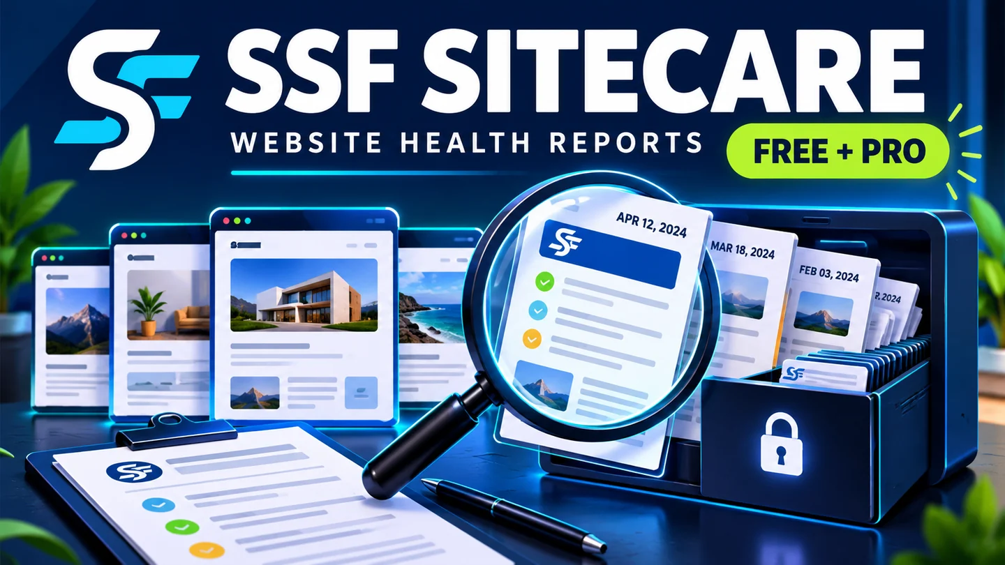 SSF SiteCare — Free and Pro illustrative product artwork